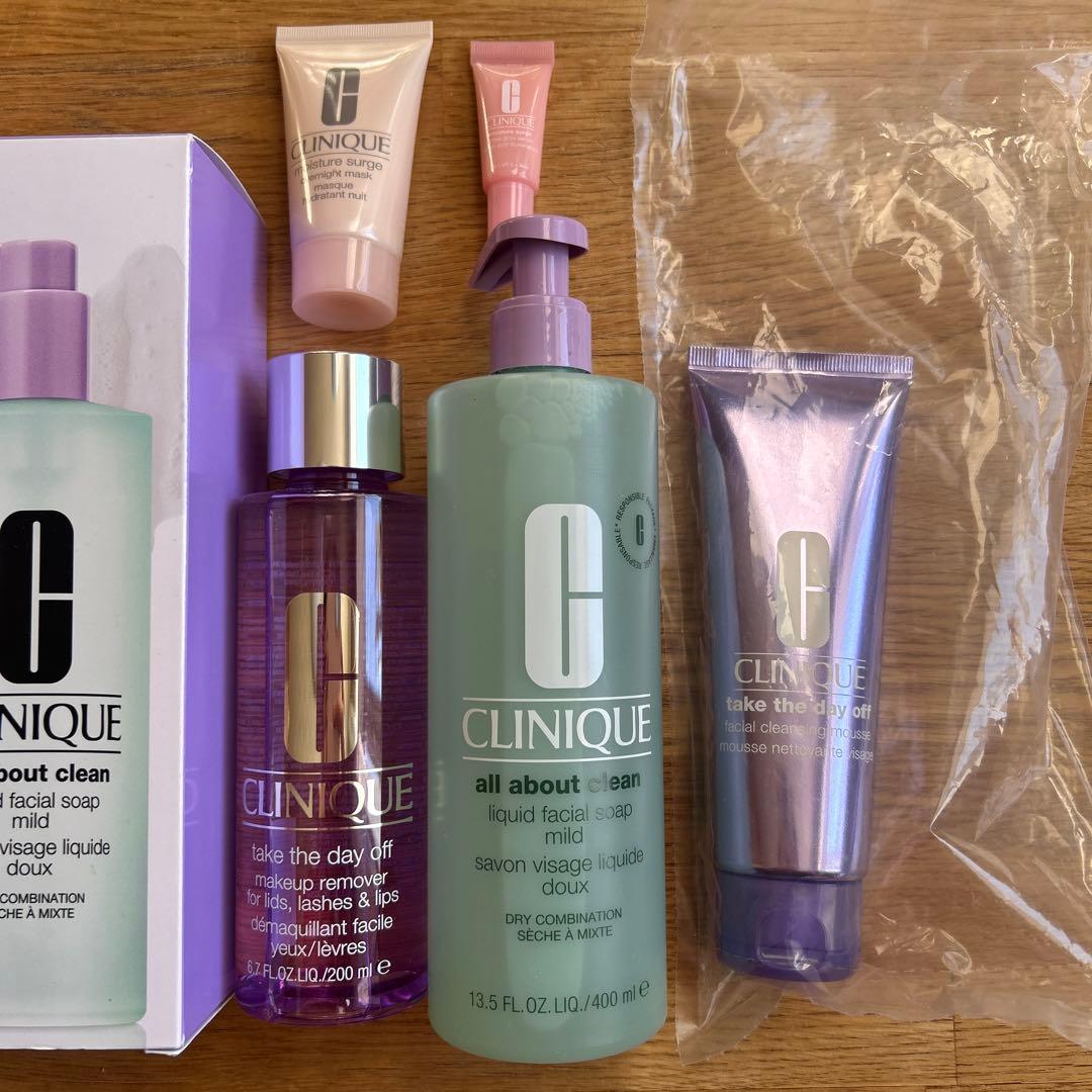 【未使用品】クリニーク　スキンケア３点＋おまけ2点