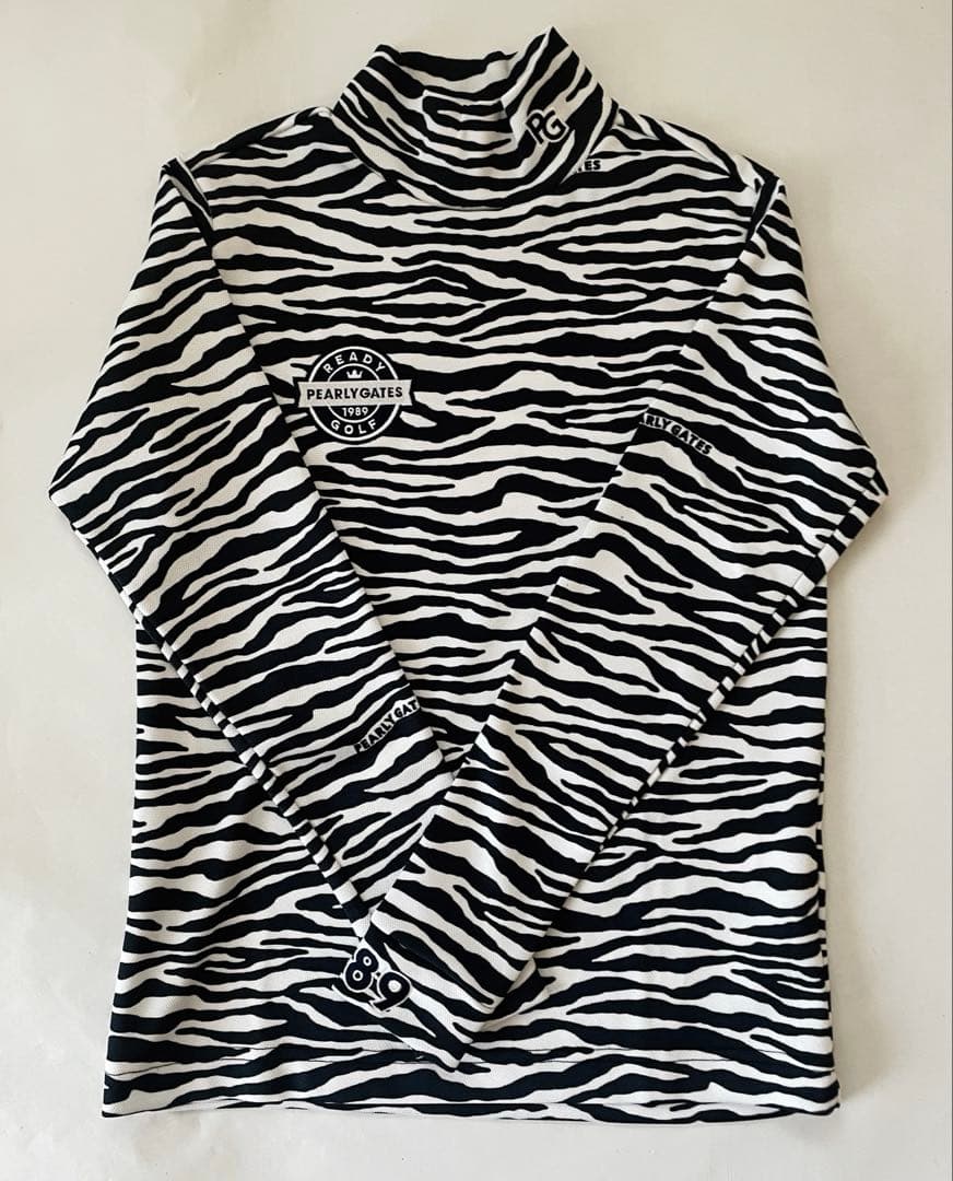 【新品・未使用品】PEARLY GATES ゼブラ柄 ハイネック長袖 レディース