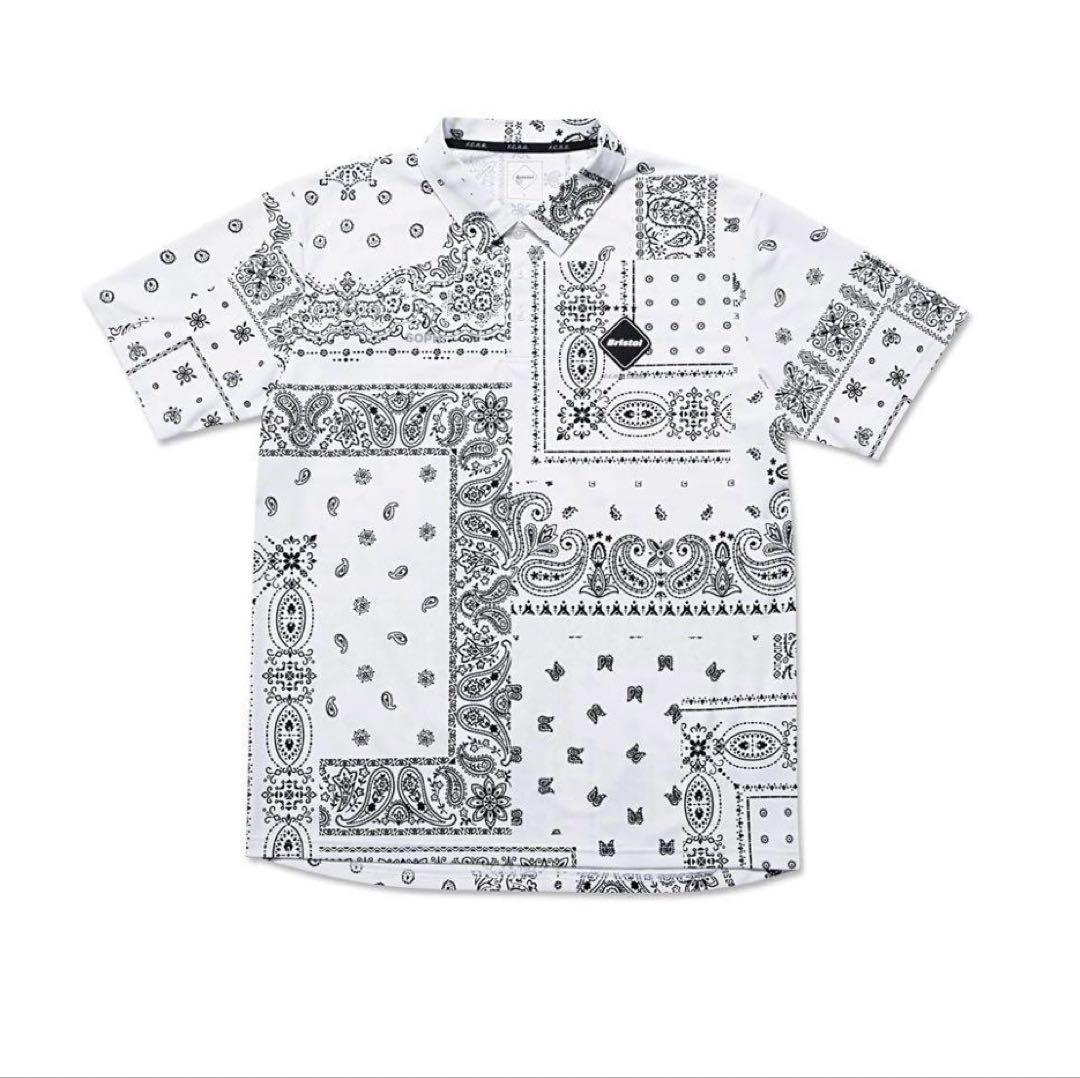 F.C.Real Bristol NEW ERA ペイズリー ポロシャツ 白