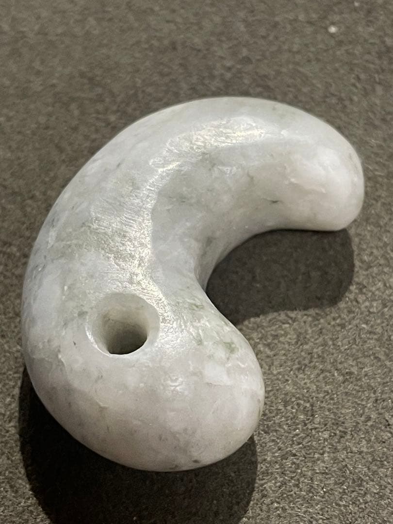 高品質　古墳期　糸魚川翡翠勾玉　結晶質　出土品　大型