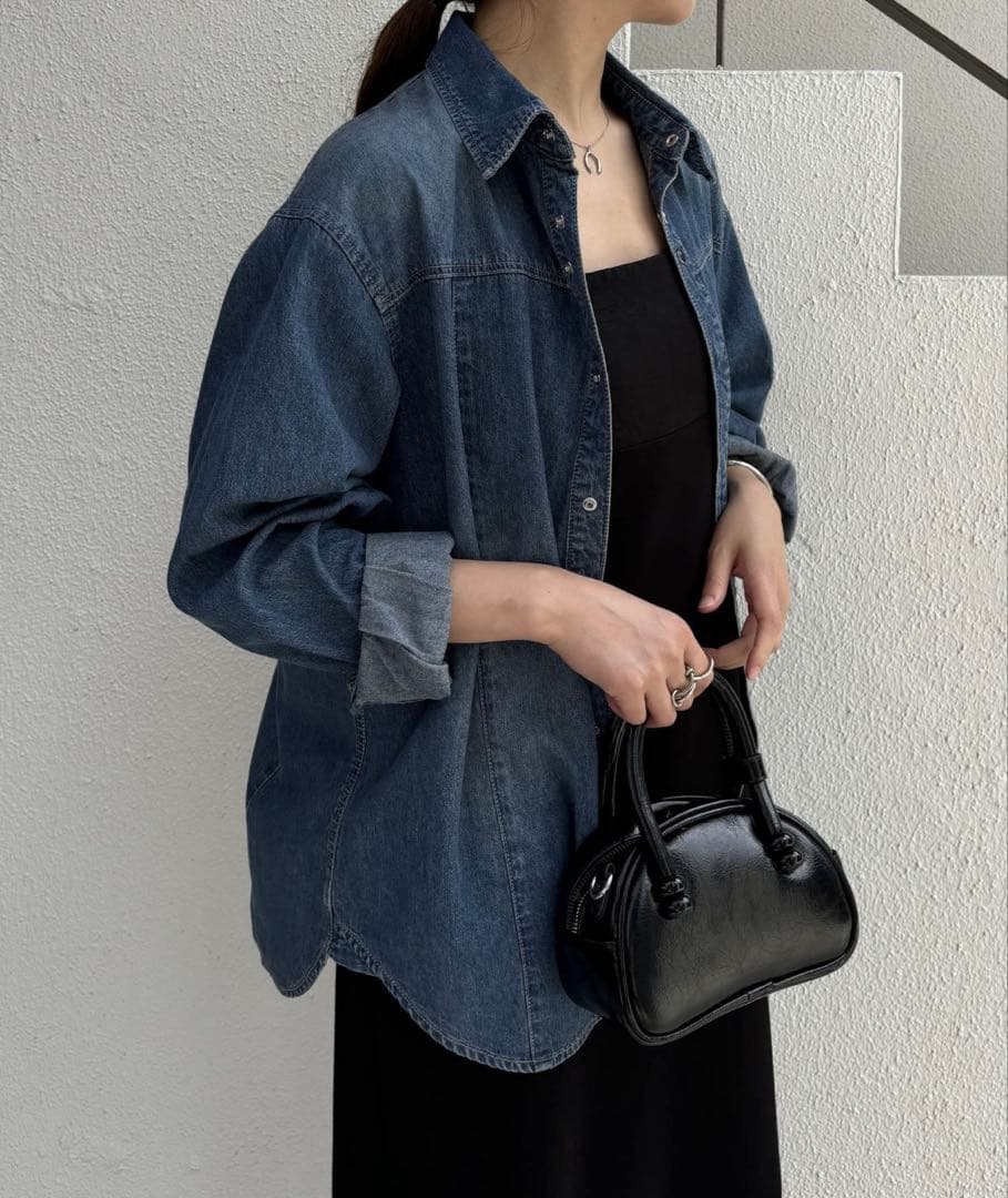 【新品】COLLAGE GALLARDAGALANTE ボウタイデニムシャツ