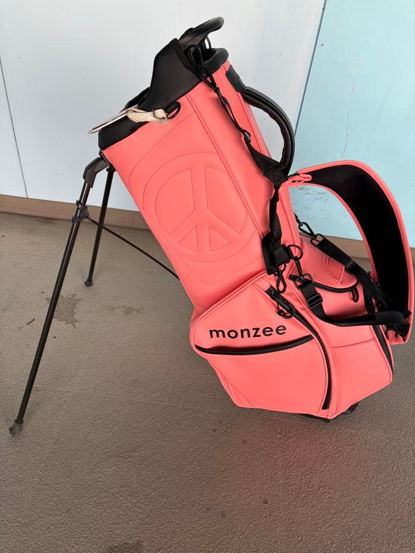 babu-uuuumonzee モンジーキャディバッグ　サーモンピンク