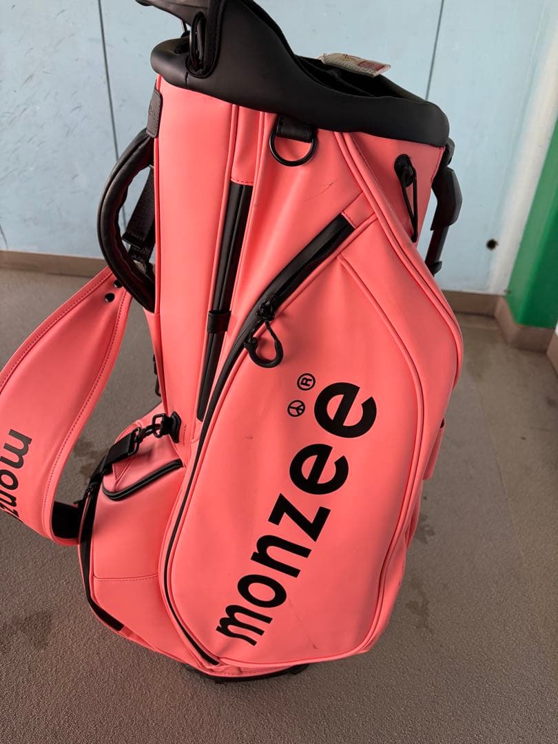 babu-uuuumonzee モンジーキャディバッグ　サーモンピンク