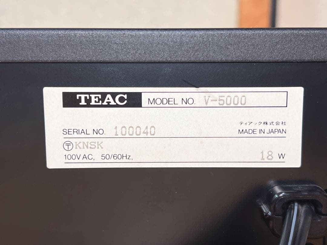 TEAC V-5000 ステレオカセットデッキ