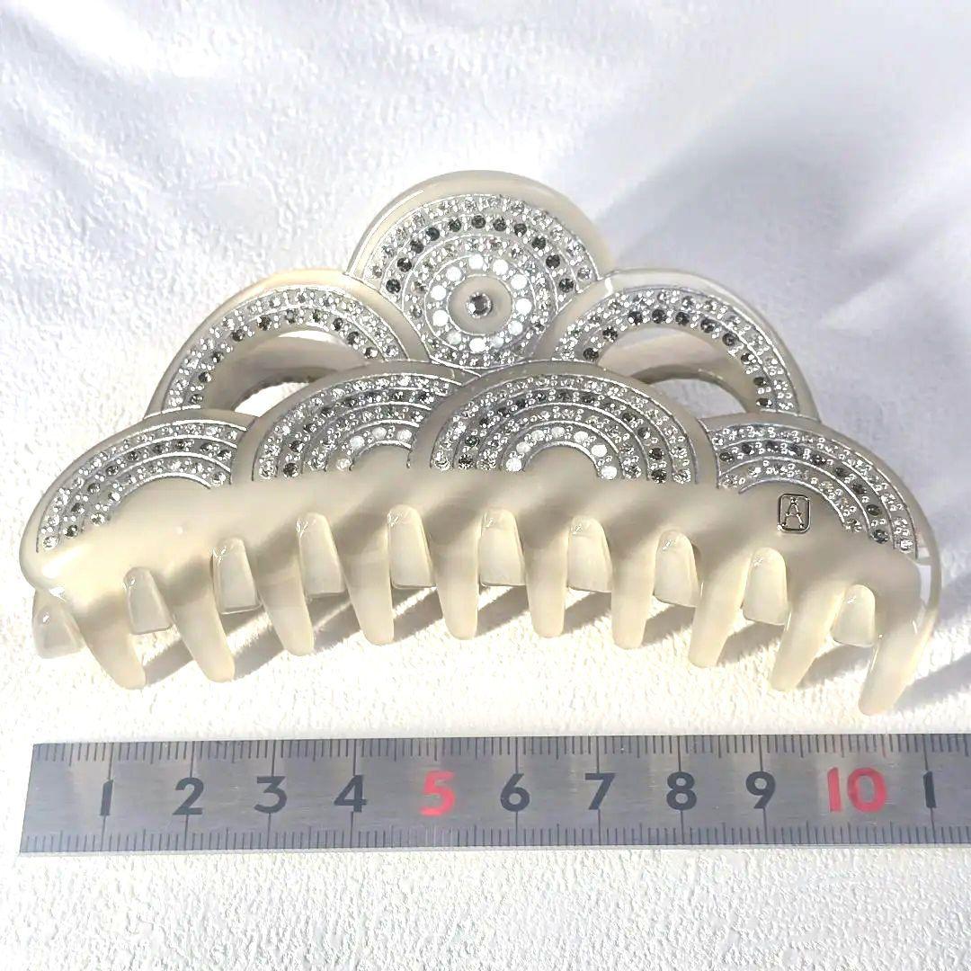 ALEXANDRE DE PARIS　豪華キラキラ　オフホワイトクリップ　L