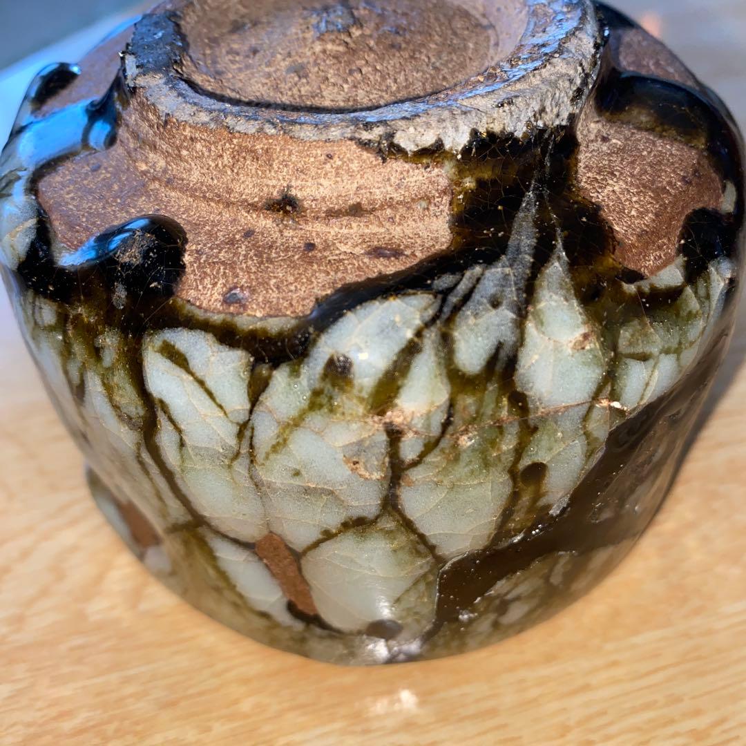 斑唐津　小服茶碗　桃山ー江戸初期　継ぎ有り