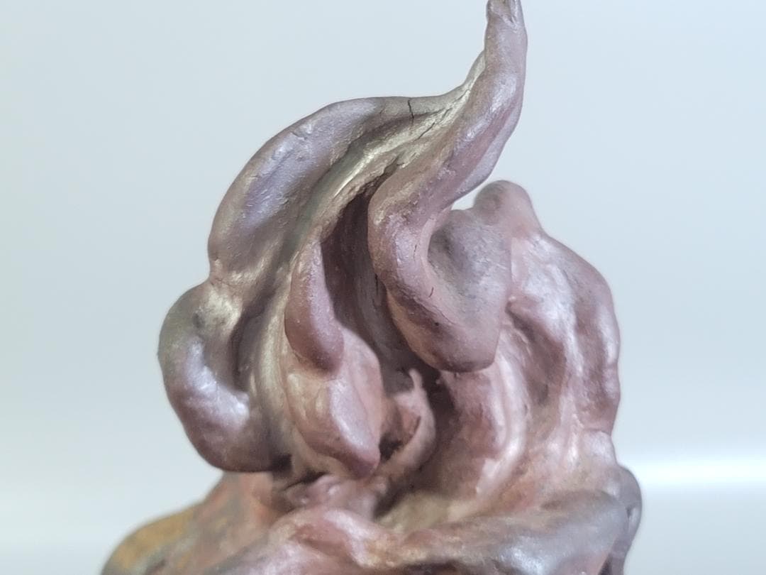 古い備前 雲龍 置物 時代箱 DT405