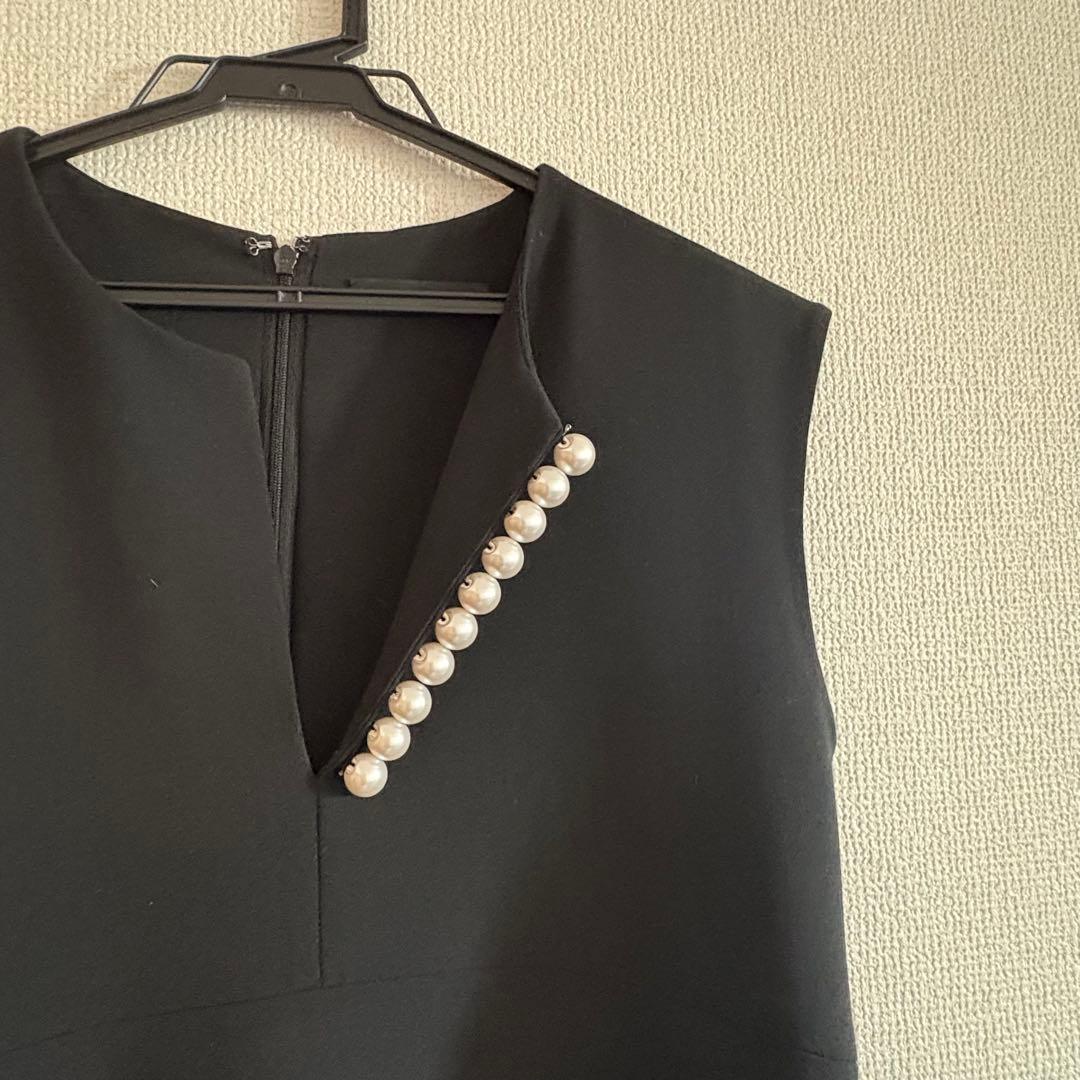 ヨーコチャン パール 定番ブラック ワンピース 希少な40サイズ