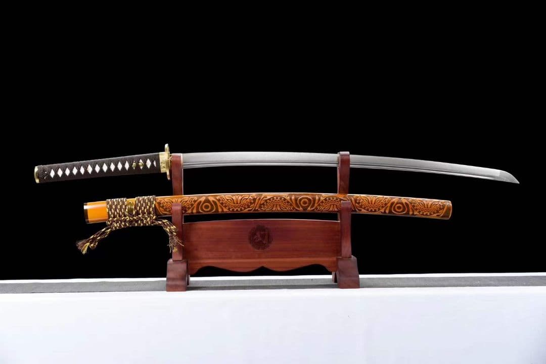 模様鋼の侍刀【大蛇丸】古兵器 武具　刀装具　日本刀　模造刀 居合刀