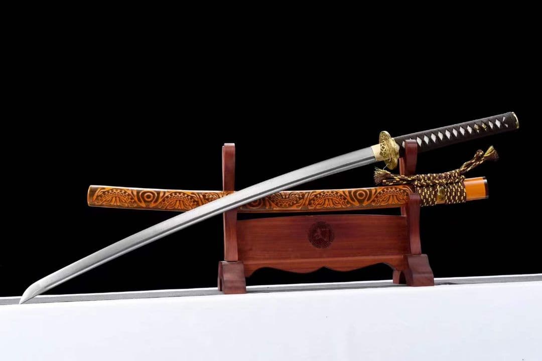 模様鋼の侍刀【大蛇丸】古兵器 武具　刀装具　日本刀　模造刀 居合刀