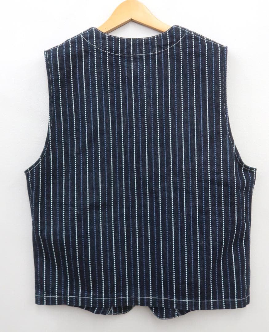 3403 美品 児島ジーンズ バイカラーウォバッシュ ベスト