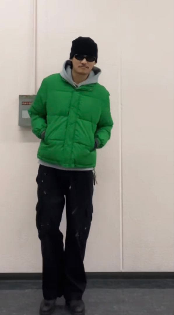 OLD STUSSY ダウンジャケット 黄緑 ステューシー　90s 00s