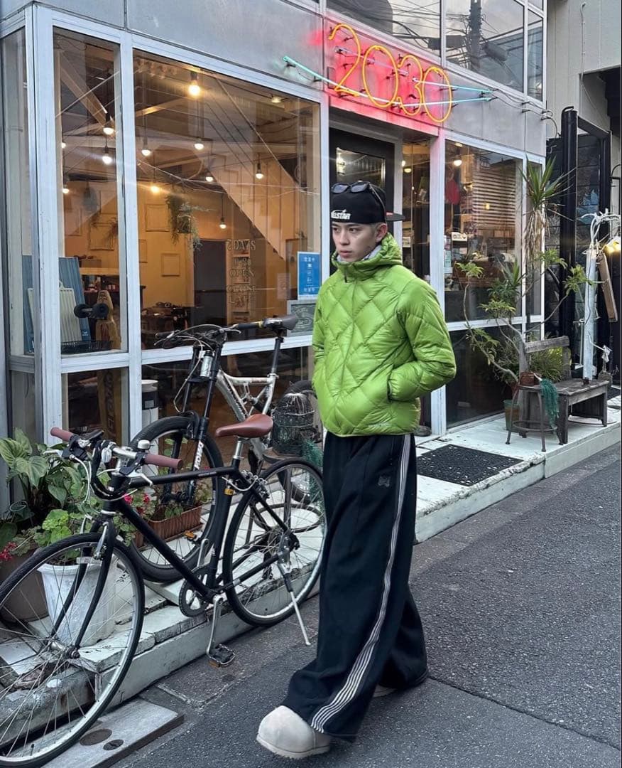 OLD STUSSY ダウンジャケット 黄緑 ステューシー　90s 00s