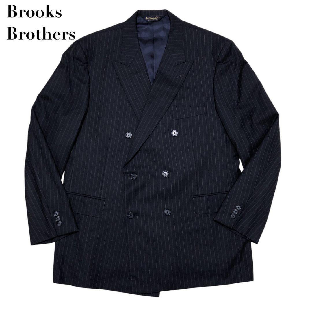【極美品】ブルックスブラザーズ ダブルブレスト ジャケット 紺 ストライプ