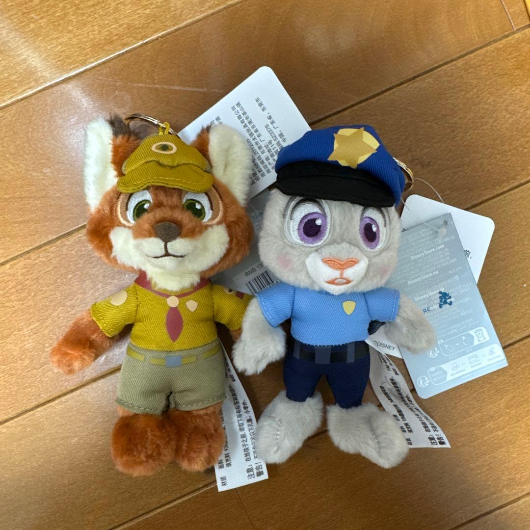上海ディズニー限定　ニック　ジュディキーホルダー　ズートピア