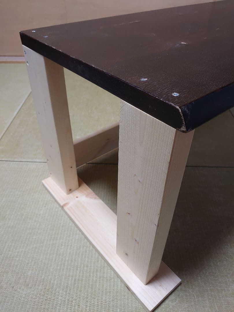 【其の26】中古テーブルを加工したパチスロ実機を置く台（２台用シンプルスタンド）