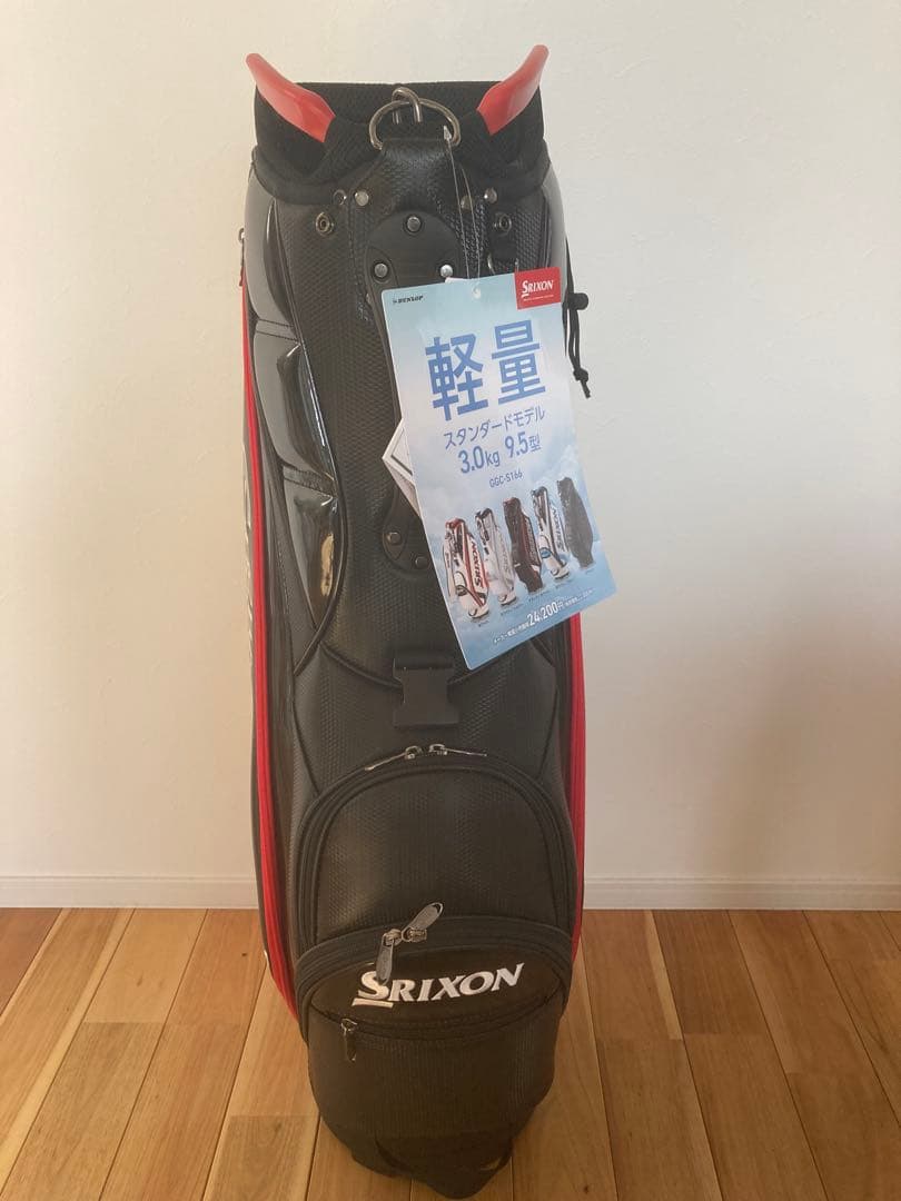Srixon 軽量ゴルフバッグ 9.5インチ ブラック/レッド