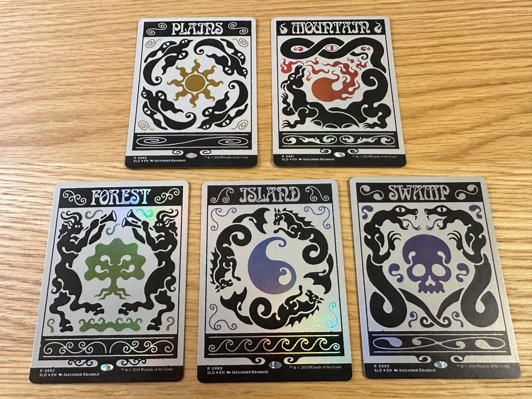 MTG Foil 基本土地5種 Secret Lair SLD