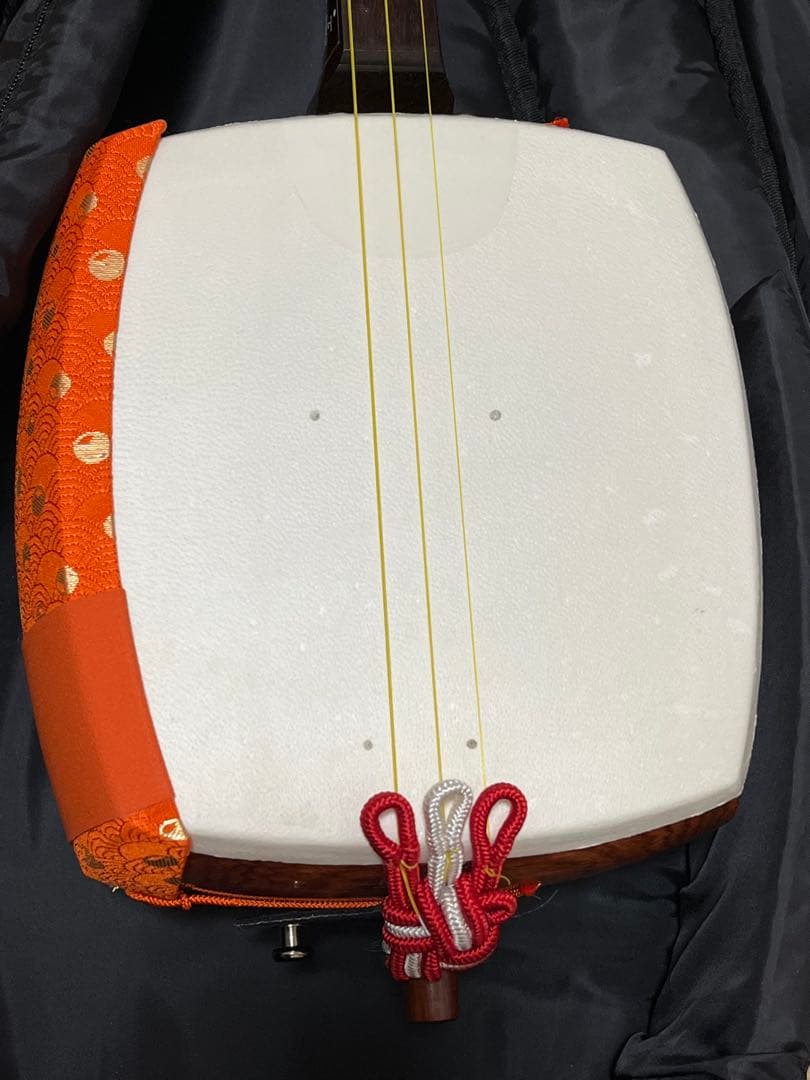 三味線本体 地歌　紫檀　ケース　スタンド付き