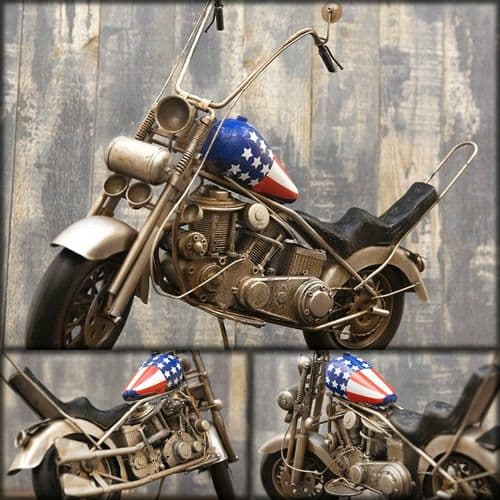 要問い合せ♥️ヴィンテージ風♥️本物そっくり　バイク　置物　ブリキ　乗り物