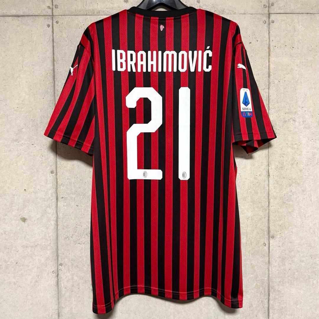 【美品！】19/20 ACミラン ♯21 イブラヒモヴィッチ【XLサイズ】ホーム