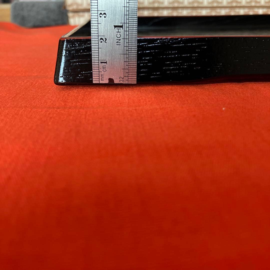 【新品】天然木漆器トレー　5セット　大丸