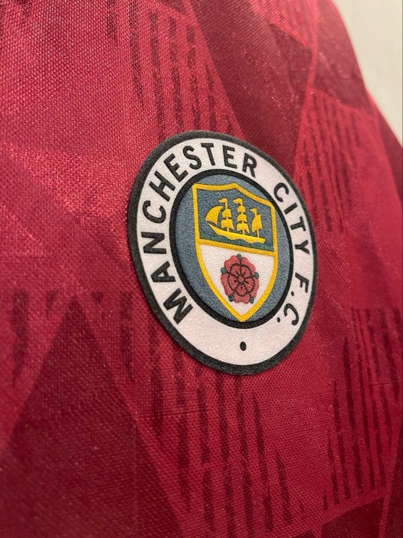 oasis ユニフォーム　マンチェスターシティ　復刻サッカー　Lサイズ　サッカー