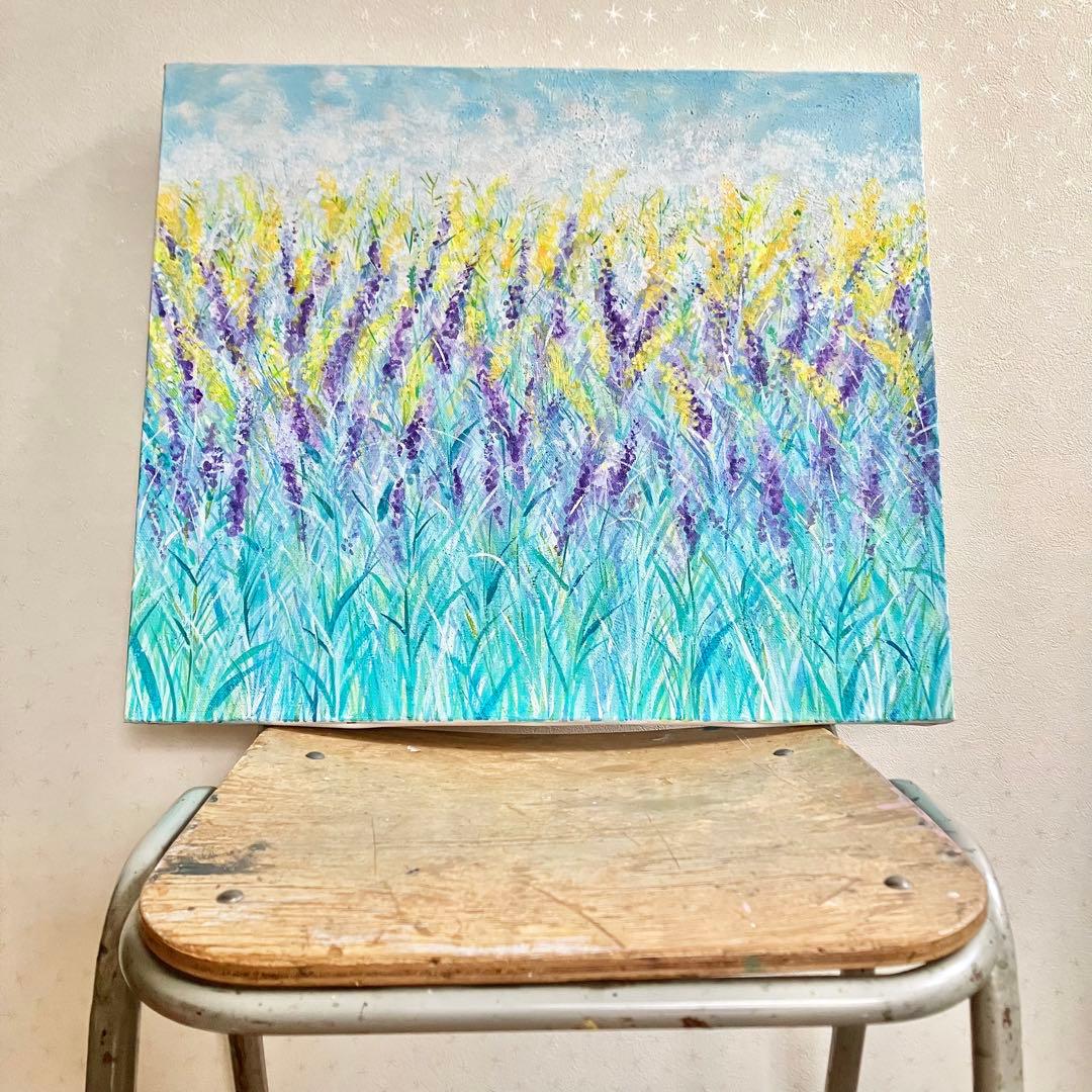 flower garden＊10号キャンバス　絵画　原画　風景画　春　大きい