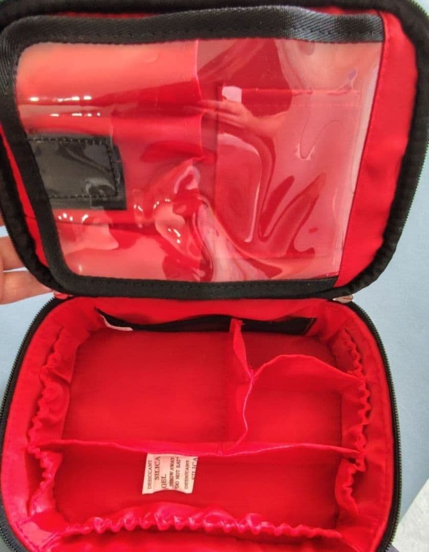 ストーム3ボールバッグ赤　耐熱バッグ3個、アクセサリーバッグ、シングルバッグ