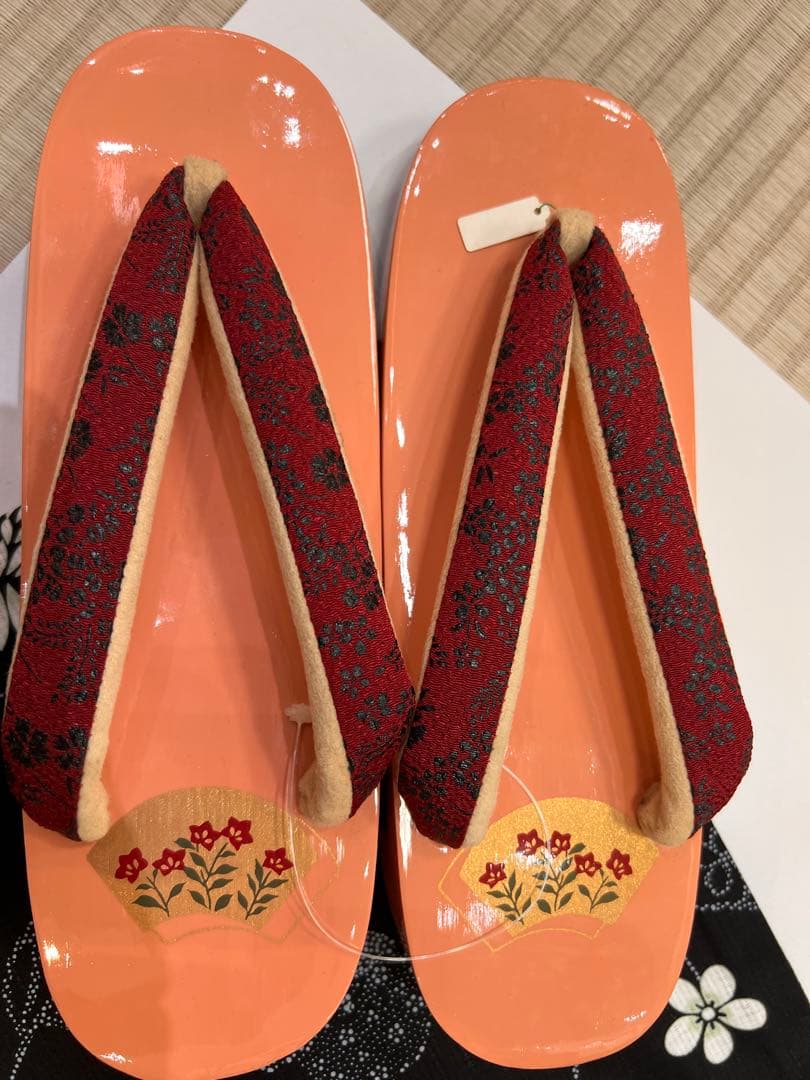 黒地　燕柄綿100%浴衣・帯・下駄セット