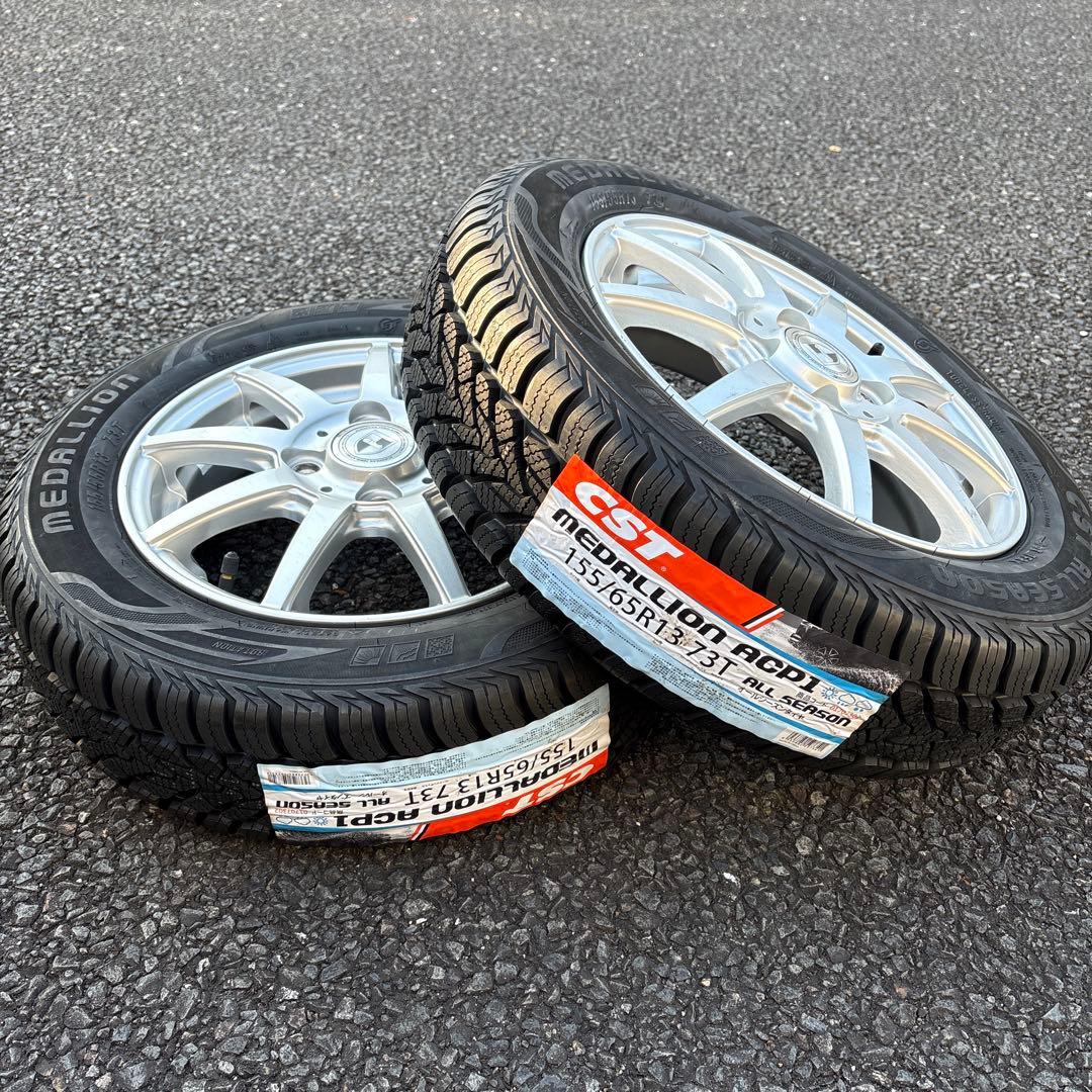 送料込み　オールシーズンタイヤ　155/65R 13 ❷