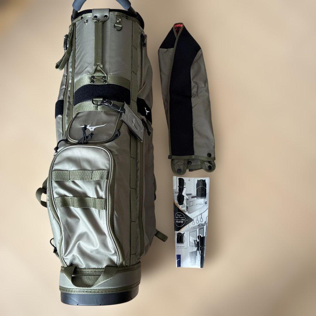 キャディバッグ ミズノ FLOTT 　垂直方向に背負えます　電車移動楽