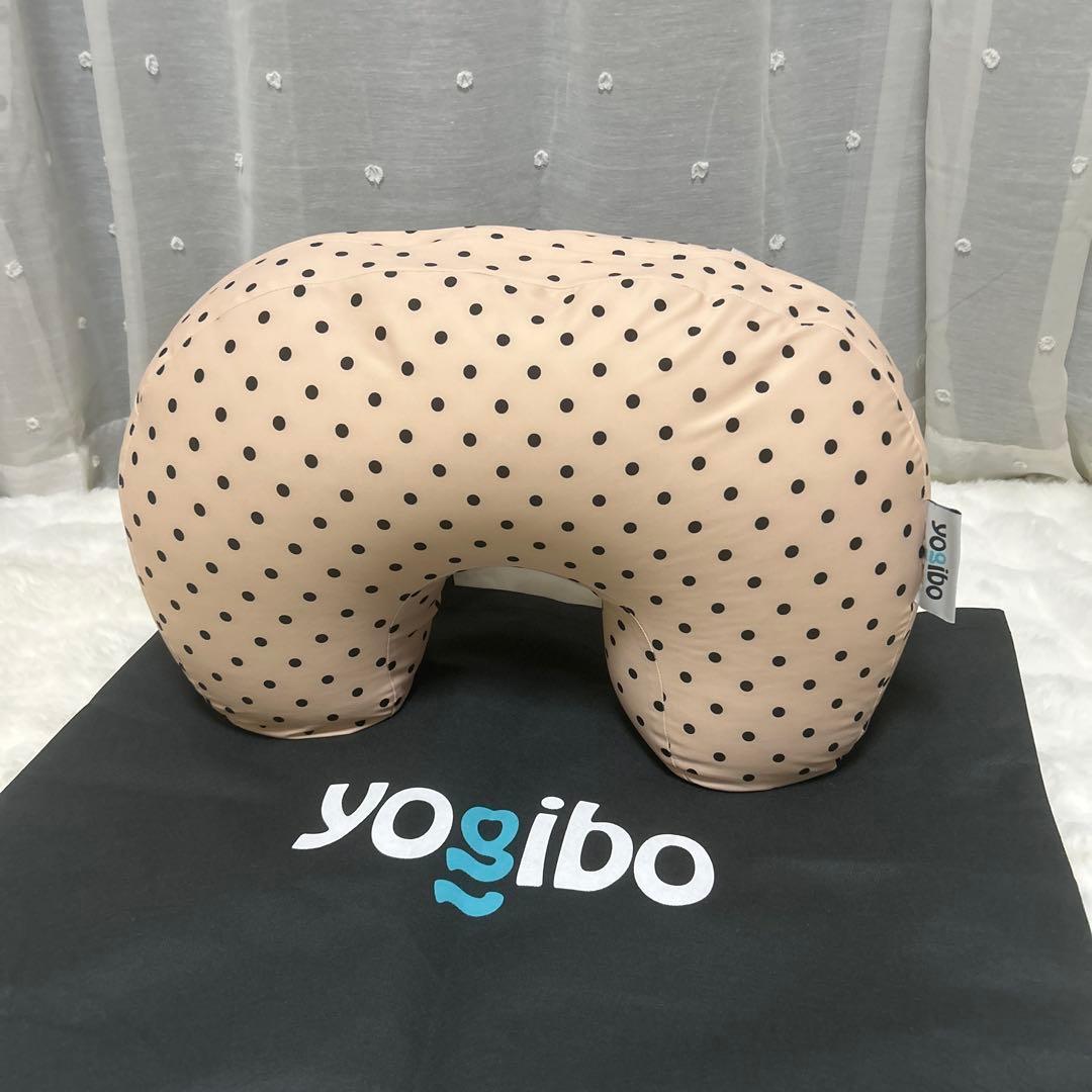 Yogibo ビーズクッション 水玉模様 収納バッグ付き（メガムーン）