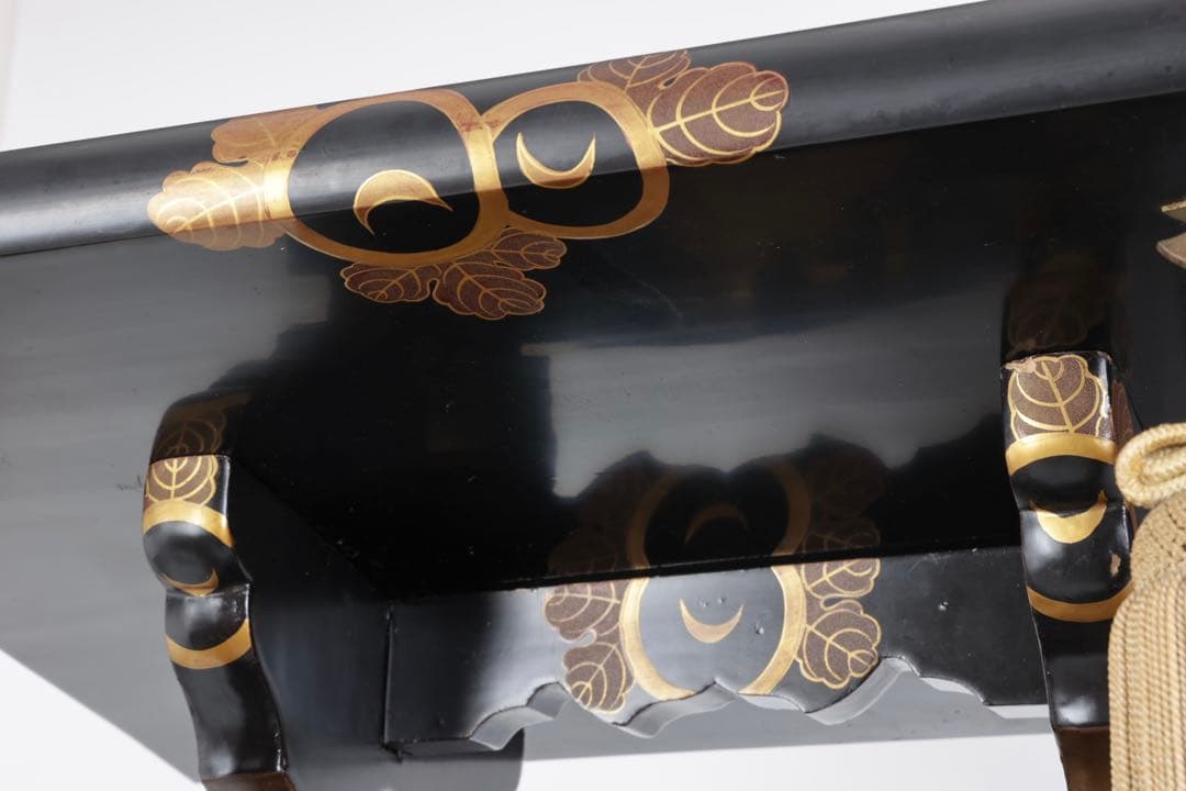 極上　黒漆塗金蒔絵螺鈿細工 見台 経台 経机 仏具 仏教美術 古美術 骨董品漆器