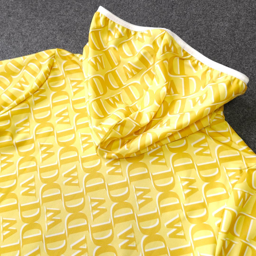 【ダンスウィズドラゴン】人気ラバーロゴ×ロゴネーム総柄 長袖ゴルフパーカーM