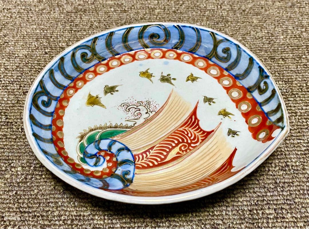 骨董 三足 鮑皿