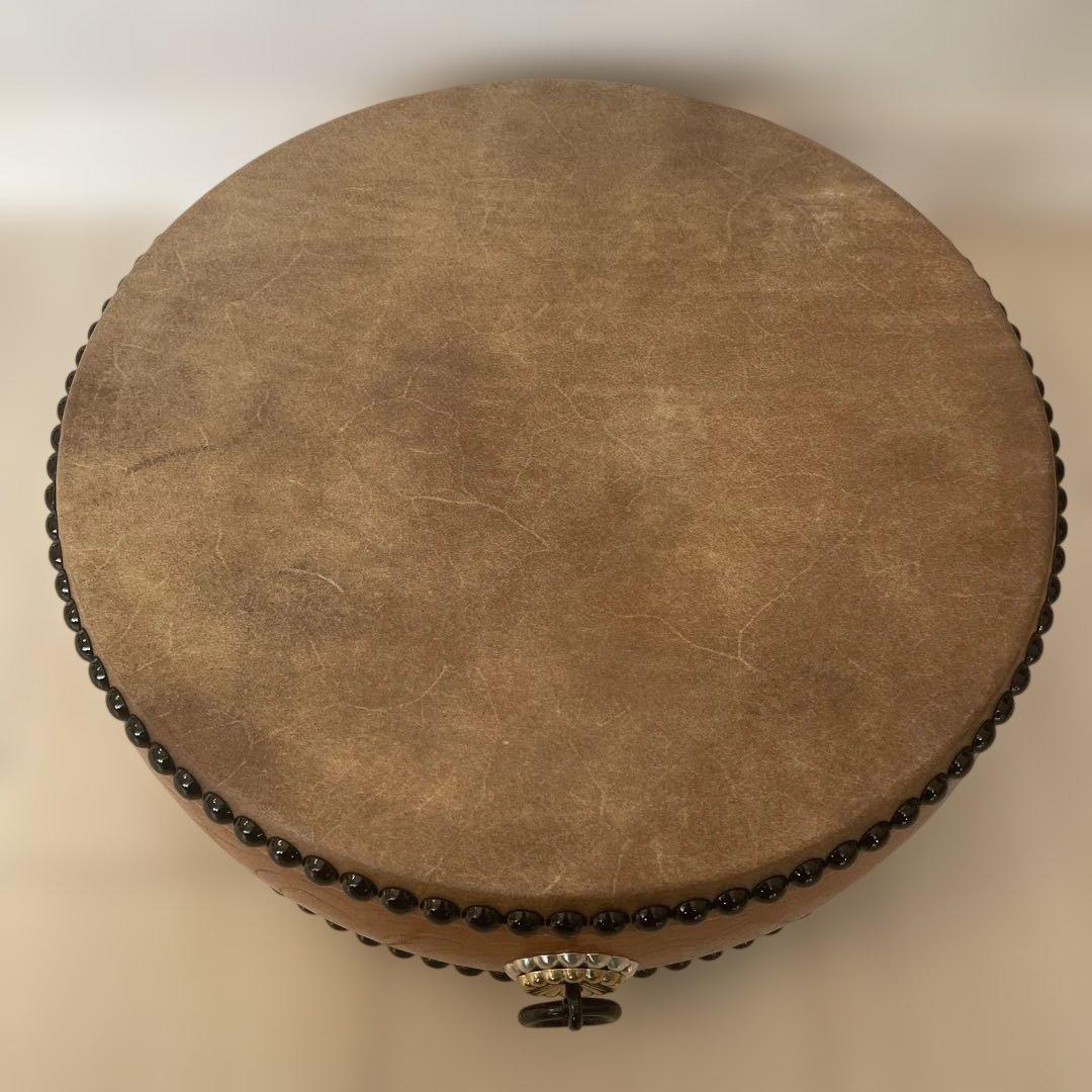 和太鼓 平太鼓 33cm 1尺1寸　和楽器 上鳴 日本製　くりぬき　本革