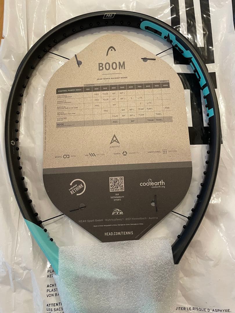 【未使用】HEAD （ヘッド）BOOM テニスラケット グリップ2