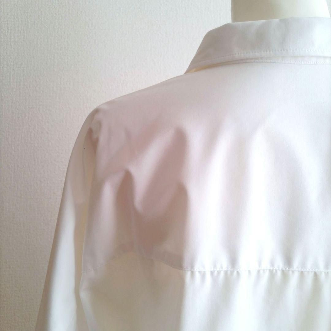 LOUNGEDRESS サテンBIGシャツ 長袖 ホワイト サイズフリー