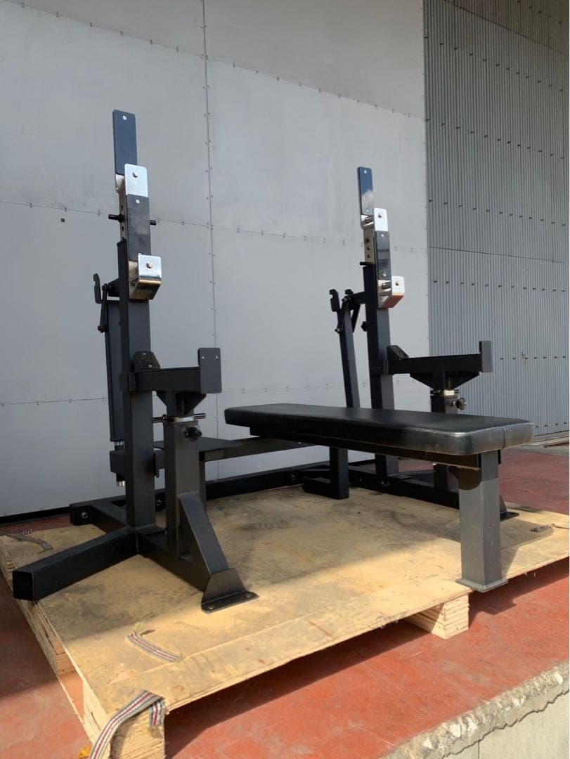 オリンピアベンチプレス台 トレーニングベンチ 高さ調整可能