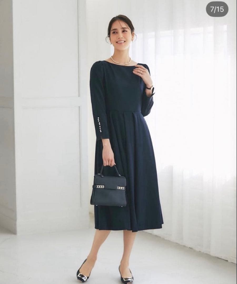 seventen セブンテン　パールトリムタックワンピース