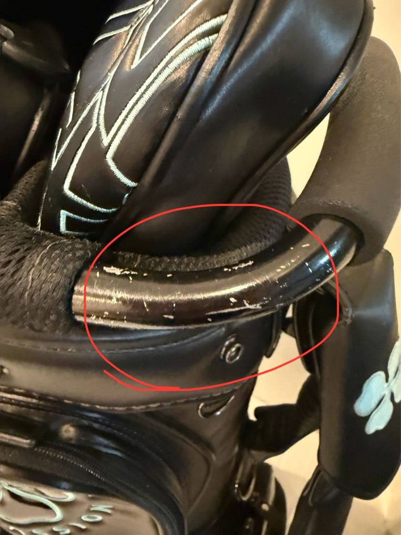 BAILDO キャディバッグ ブラック／ターコイズブルー