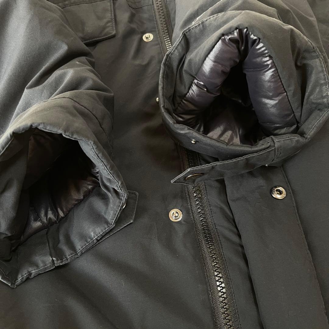 ノースフェイス　ブラックダウンジャケット　XL フード取外し可　ポケット多数