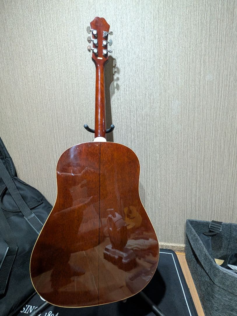 良音/Epiphone　AJ-200S/NA 改チューナー付エレアコ　ケース付