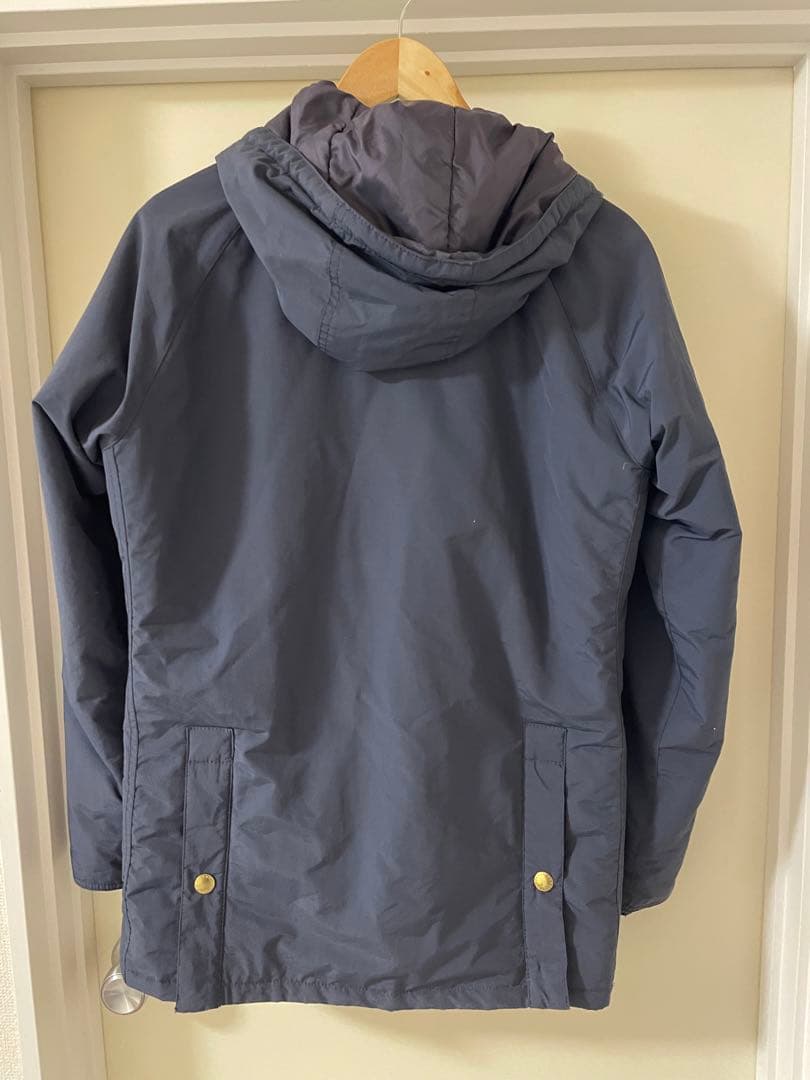 バブアー ネイビー フード付き モッズコート サイズ38
