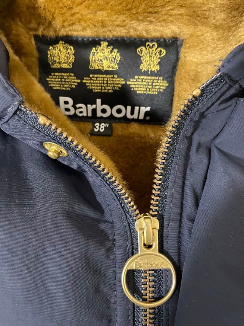 バブアー ネイビー フード付き モッズコート サイズ38