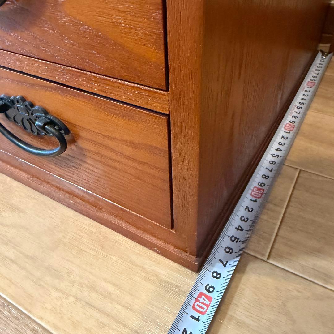 折りたたみ式文机　片袖　引き出し3杯　和家具 木製デスク　書斎