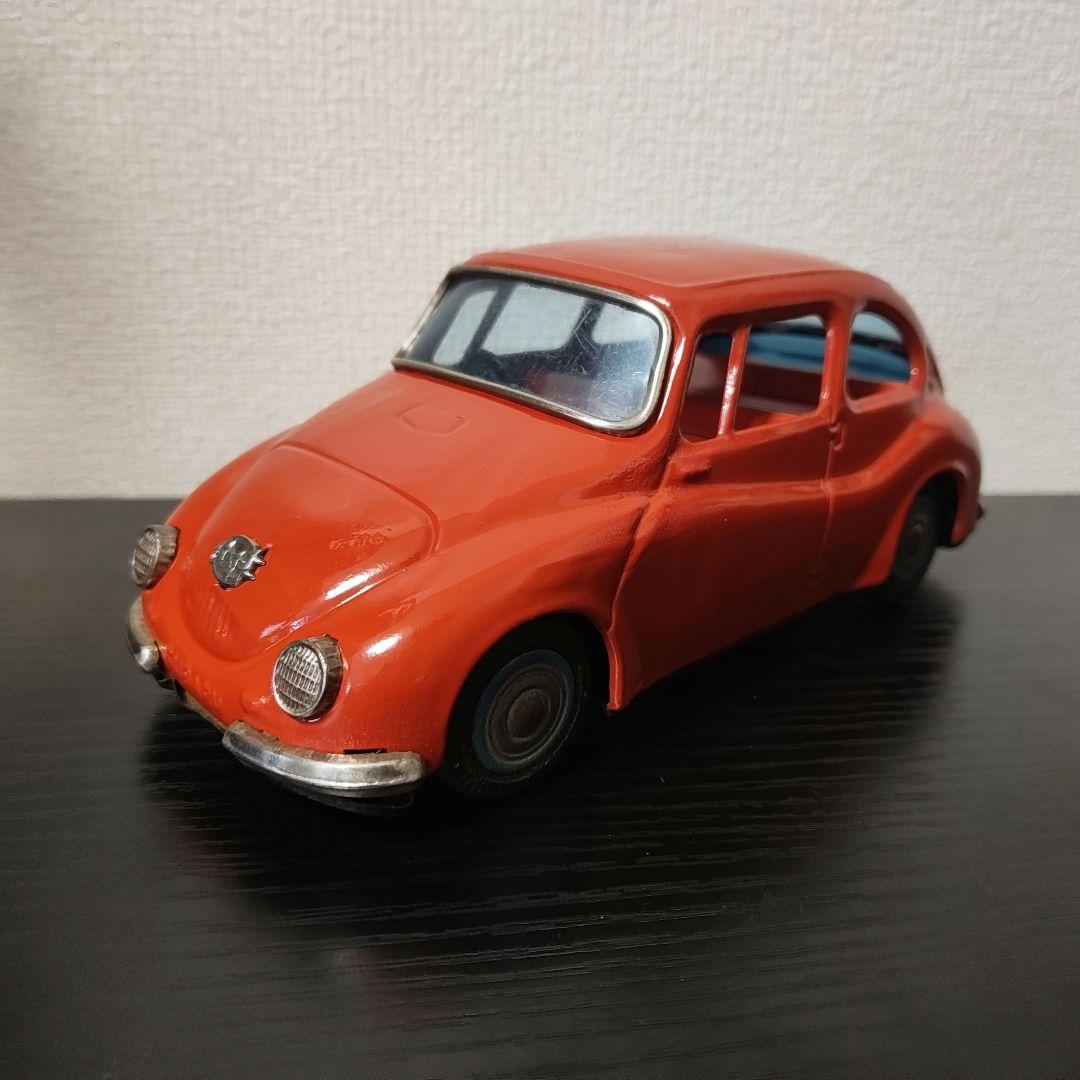 BANDAI　バンダイ　スバル360　右ハンドル　ブリキ　赤色