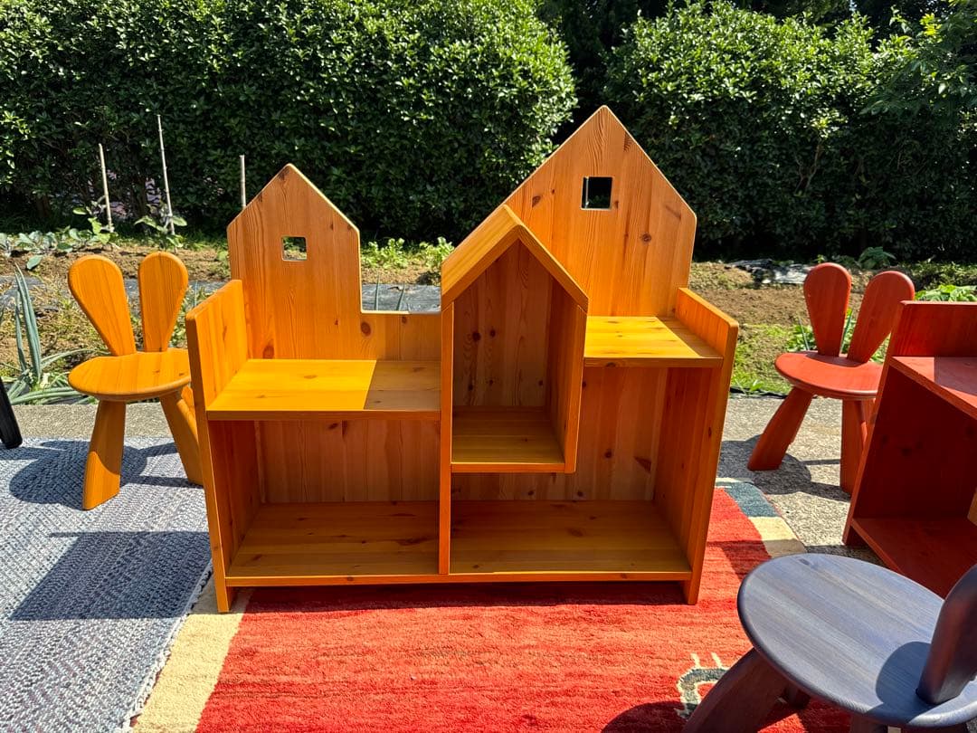 美品 国産 広松木工 WFハウスシェルフ 90 キッズファニチャー 渡辺優