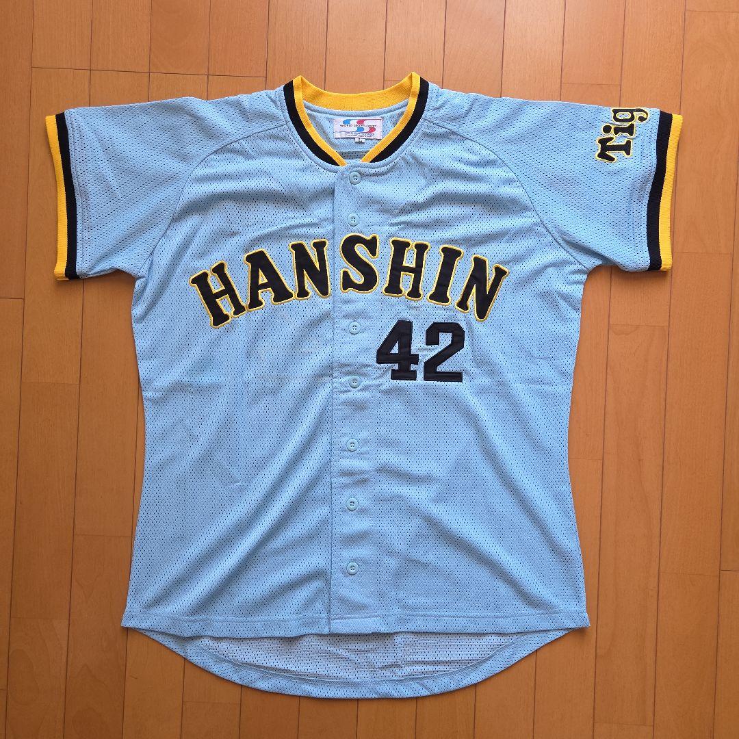 『激レア』阪神タイガース下柳剛42 復刻青色レプリカユニホーム(新品未使用)